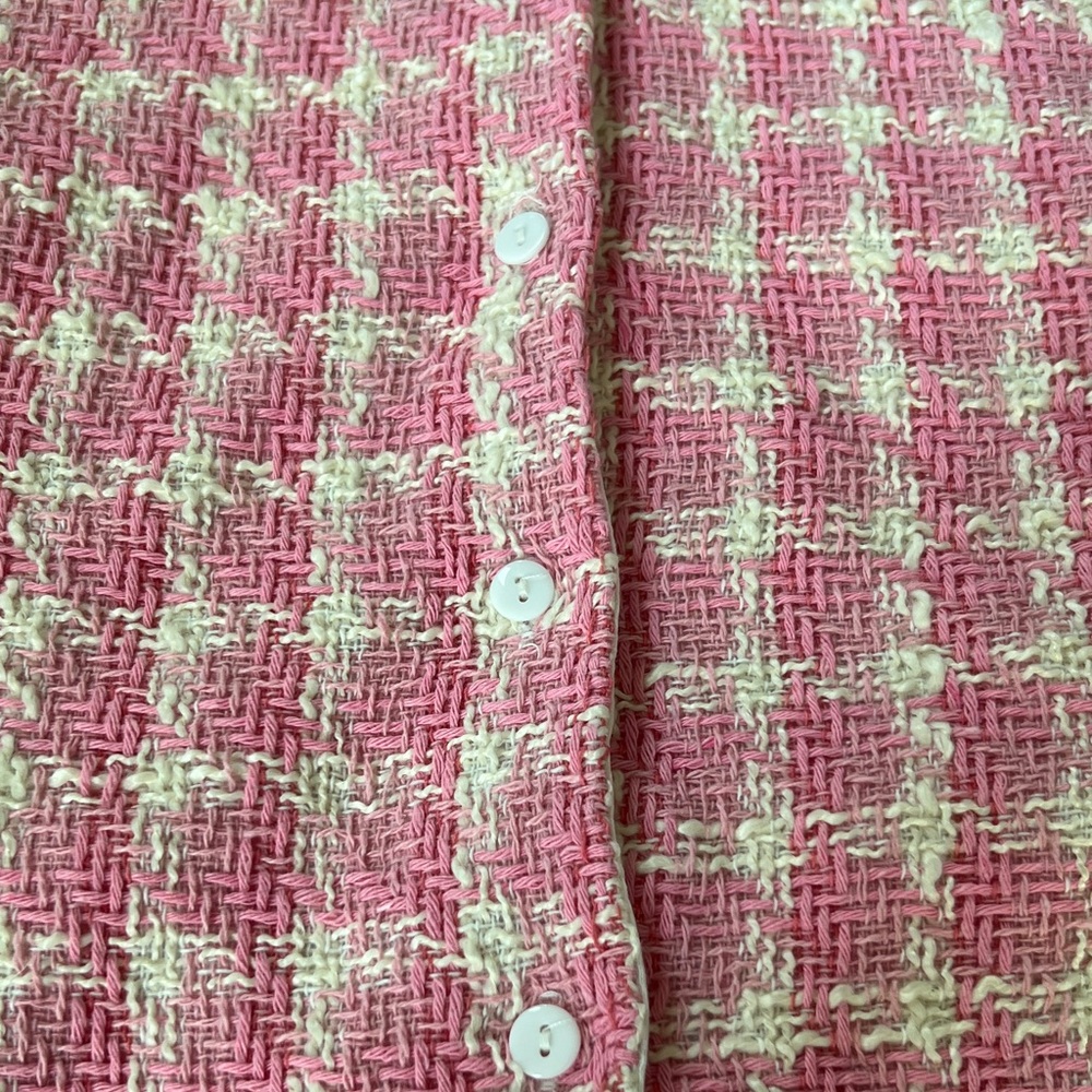 Badgley Mischka Pink and Cream Textured Girl’s Dress w/ Matching Purse Size 8 - Picture 13 of 14